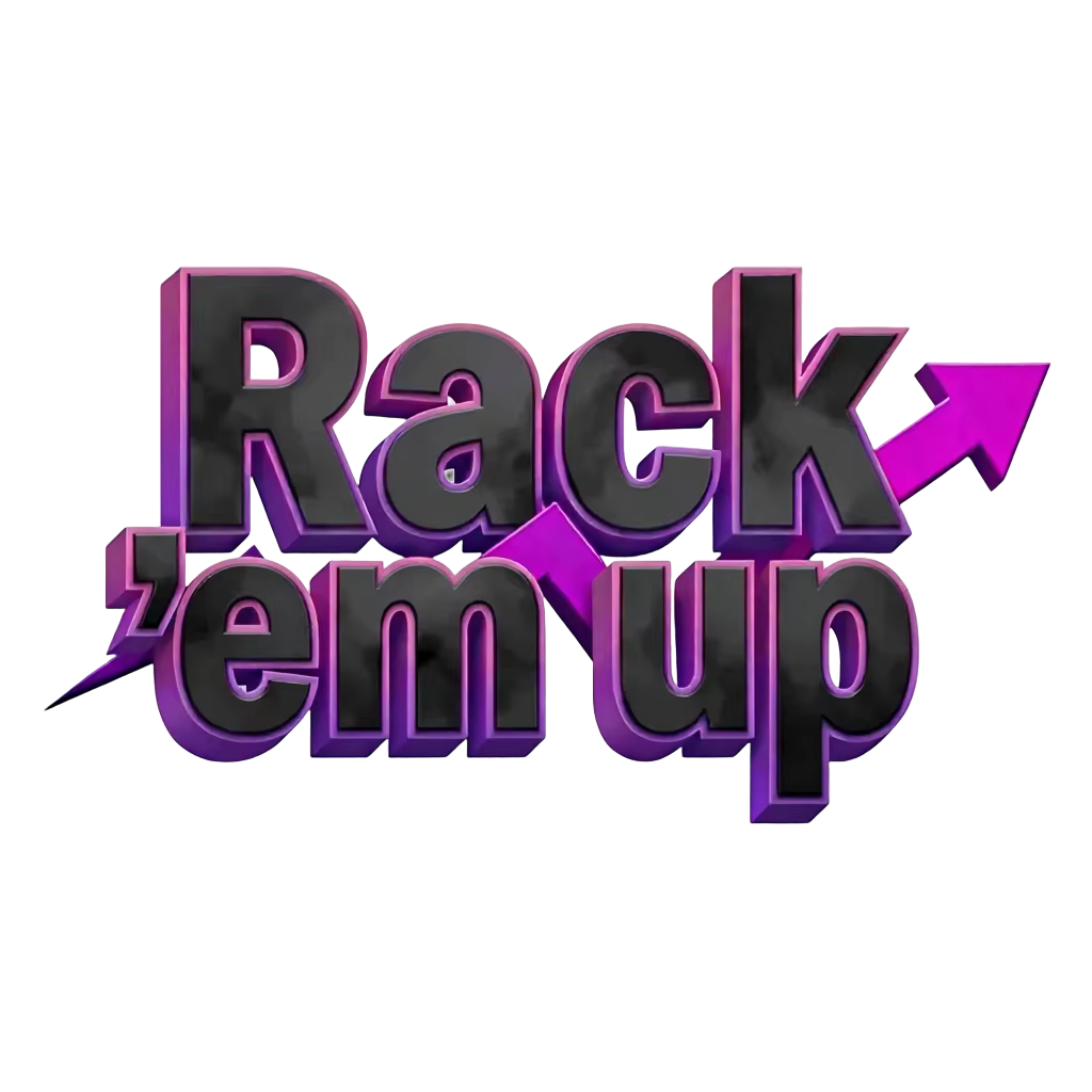 Rack 'em Up - The Original Card Game Box Art and Logo